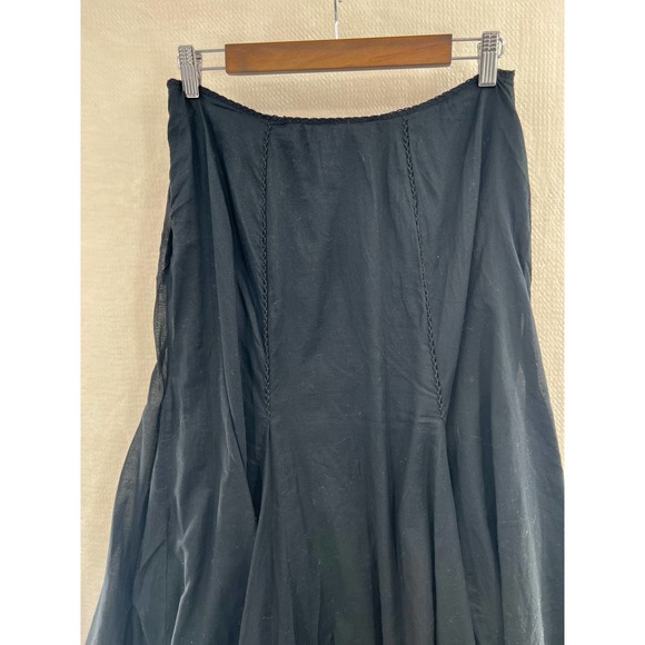LAUREN RALPH LAUREN witchy flowy black lined maxi skirt side zip in size 6 - Picture 2 of 7